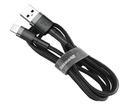 Kabel BASEUS USB-Lightning Cafule 2,4 A 1 m szaro-czarny CALKLF-BG1